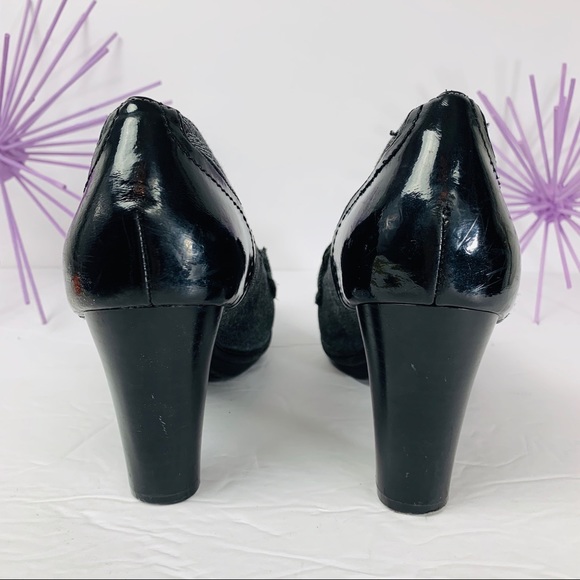 Dana Buchman / Black Gray Chunky  Heel - Picture 5 of 8